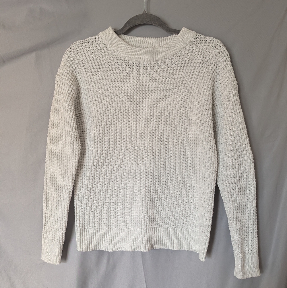 Time & Tru Waffle Knit Sweater XS